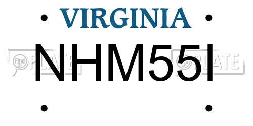 NHM55I Virginia License Plate
