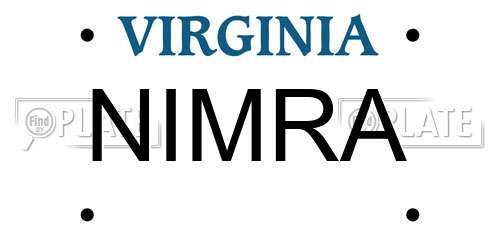 NIMRA Virginia License Plate