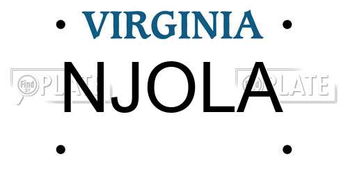 NJOLA Virginia License Plate