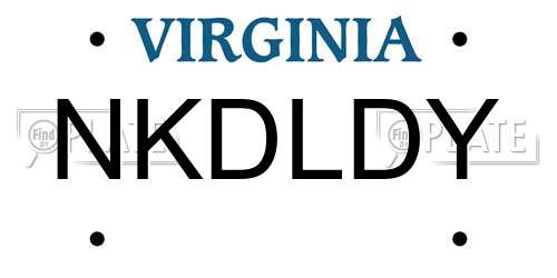 NKDLDY Virginia License Plate