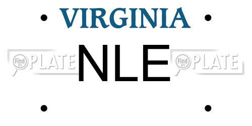 NLE Virginia License Plate