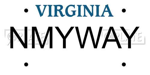 NMYWAY Virginia License Plate