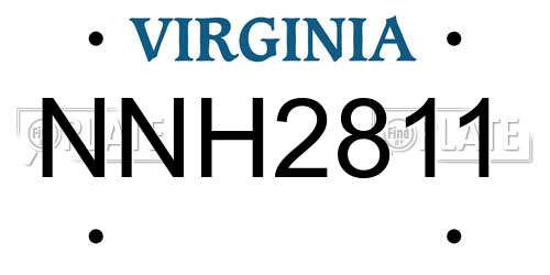 NNH2811 Virginia License Plate