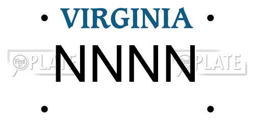 NNNN Virginia License Plate