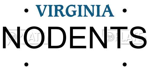 NODENTS Virginia License Plate