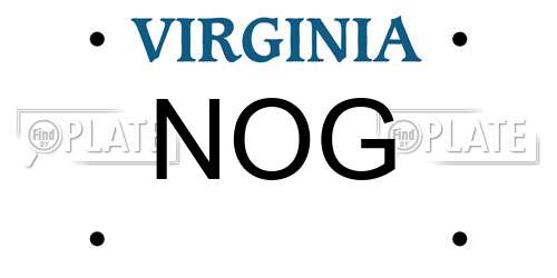 NOG Virginia License Plate