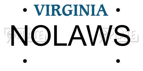 NOLAWS Virginia License Plate