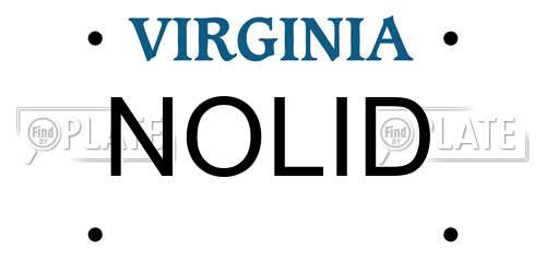 NOLID Virginia License Plate