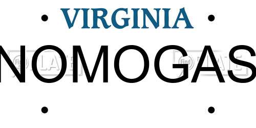 NOMOGAS Virginia License Plate