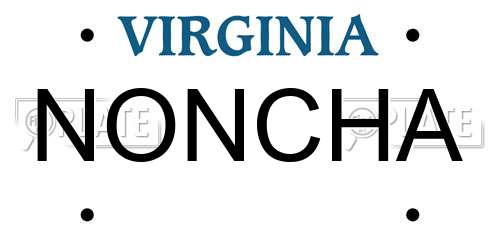 NONCHA Virginia License Plate