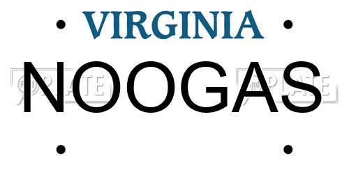 NOOGAS Virginia License Plate