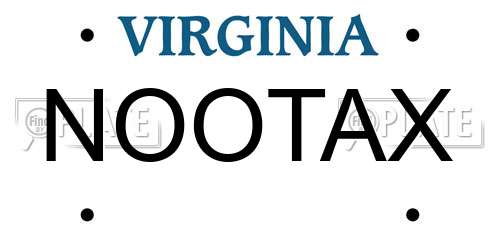 NOOTAX Virginia License Plate