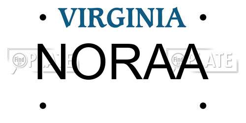NORAA Virginia License Plate