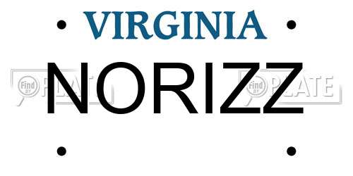 NORIZZ Virginia License Plate