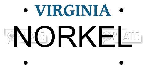 NORKEL Virginia License Plate