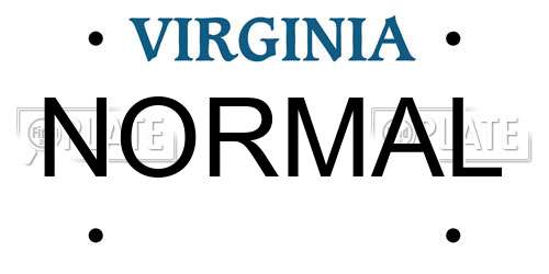 NORMAL Virginia License Plate