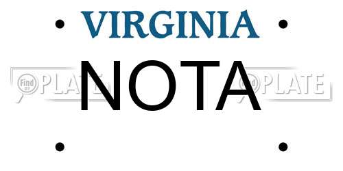 NOTA Virginia License Plate