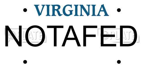 NOTAFED Virginia License Plate