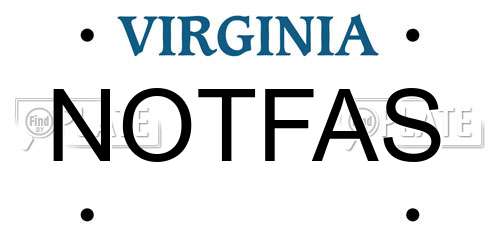NOTFAS Virginia License Plate