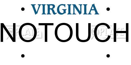NOTOUCH Virginia License Plate