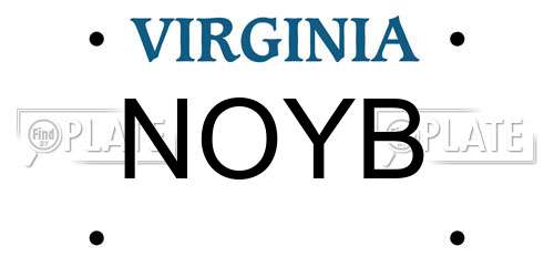 NOYB Virginia License Plate