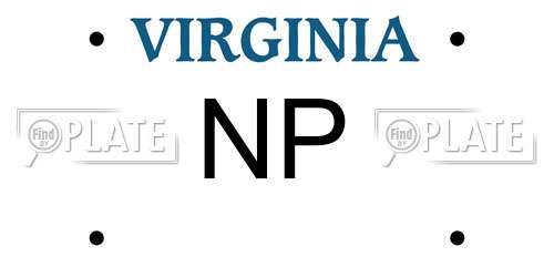 NP Virginia License Plate