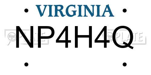 NP4H4Q Virginia License Plate