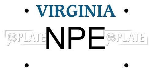 NPE Virginia License Plate
