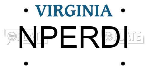 NPERDI Virginia License Plate