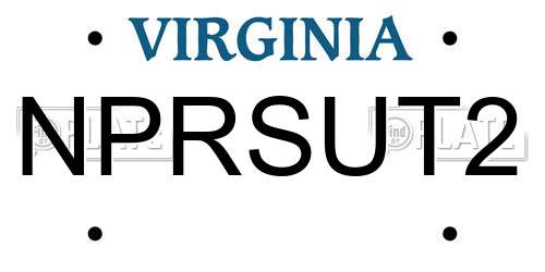 NPRSUT2 Virginia License Plate