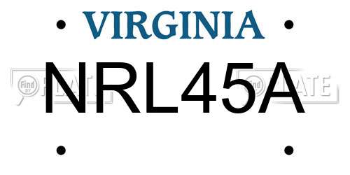 NRL45A Virginia License Plate
