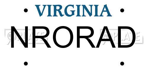 NRORAD Virginia License Plate