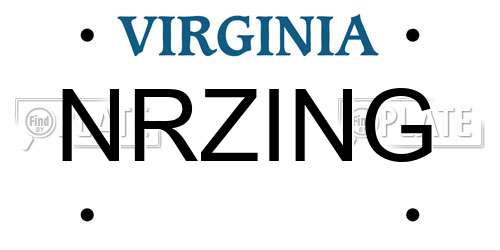 NRZING Virginia License Plate