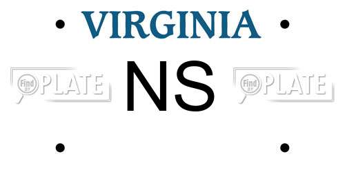 NS Virginia License Plate
