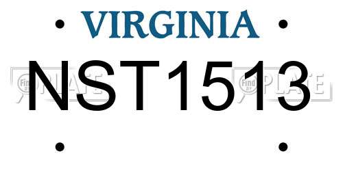 NST1513 Virginia License Plate