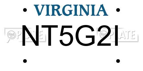 NT5G2I Virginia License Plate