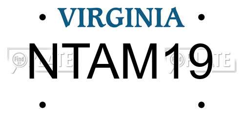 NTAM19 Virginia License Plate