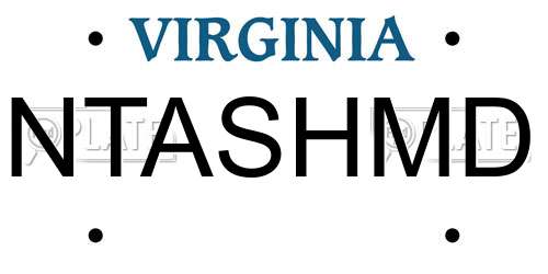 NTASHMD Virginia License Plate