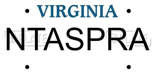 NTASPRA Virginia License Plate