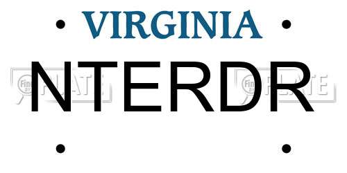 NTERDR Virginia License Plate