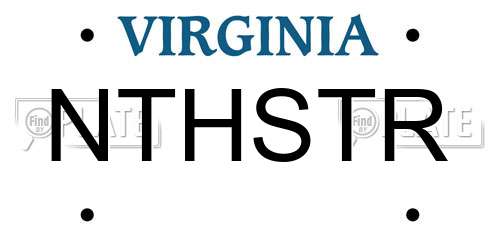 NTHSTR Virginia License Plate