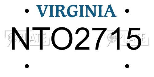 NTO2715 Virginia License Plate
