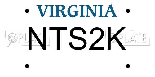 NTS2K Virginia License Plate