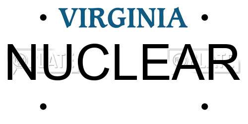 NUCLEAR Virginia License Plate