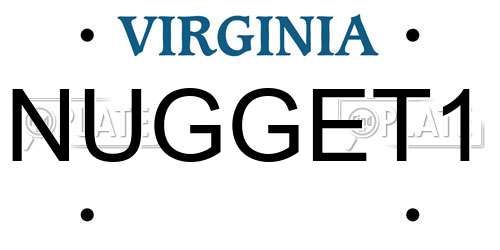NUGGET1 Virginia License Plate