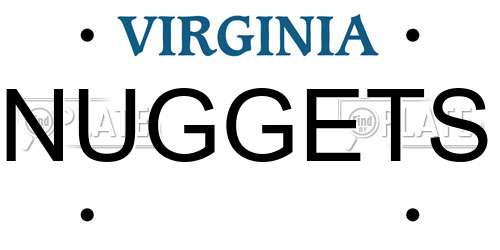 NUGGETS Virginia License Plate