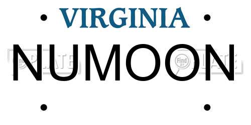NUMOON Virginia License Plate