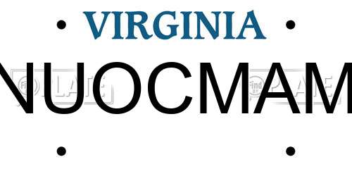 NUOCMAM Virginia License Plate