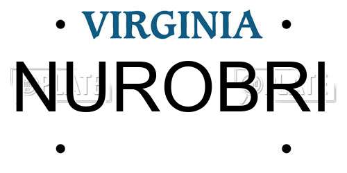 NUROBRI Virginia License Plate