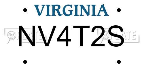 NV4T2S Virginia License Plate
